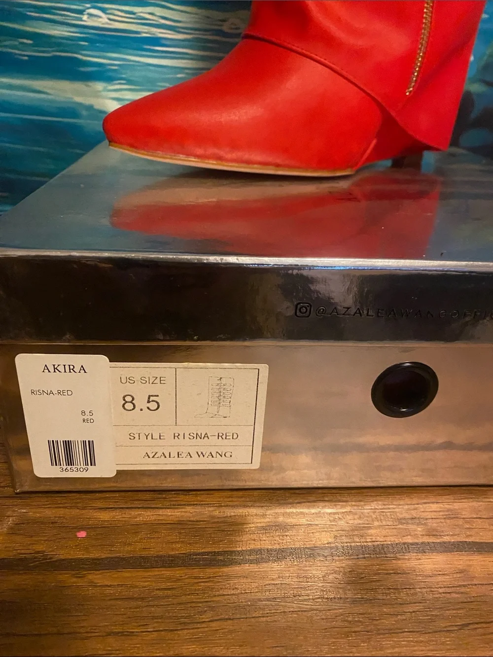 Azalea Wang Risna Red Buckle Boots – Size 8.5